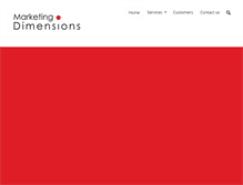 Tablet Screenshot of marketing-dimensions.com